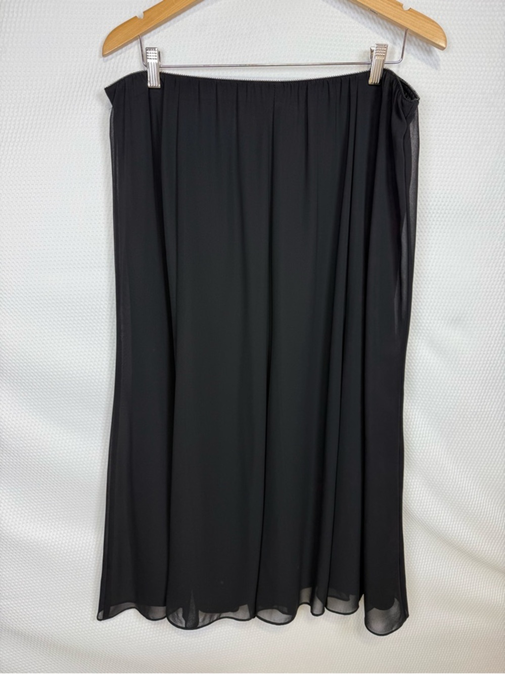 Alex Evenings Plus Tea-Length Panel Chiffon Skirt A-Line Lined Women’s 2XL